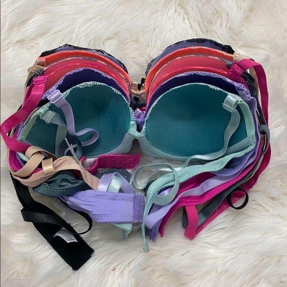 Bundle of Six Contrast Lace Construction Bras - Picture 2 of 4